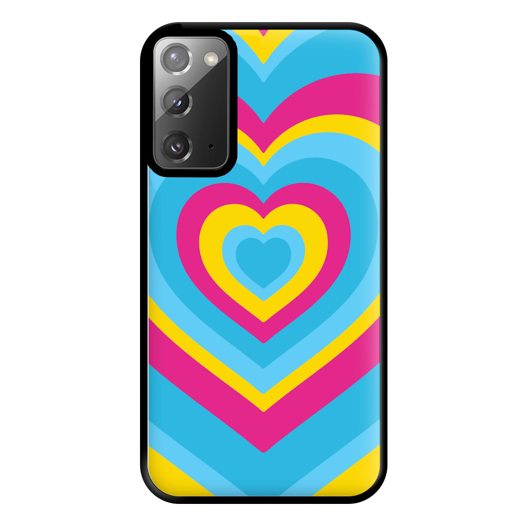 Pansexual Pride Heart Phone Case for Galaxy Note 20 Ultra