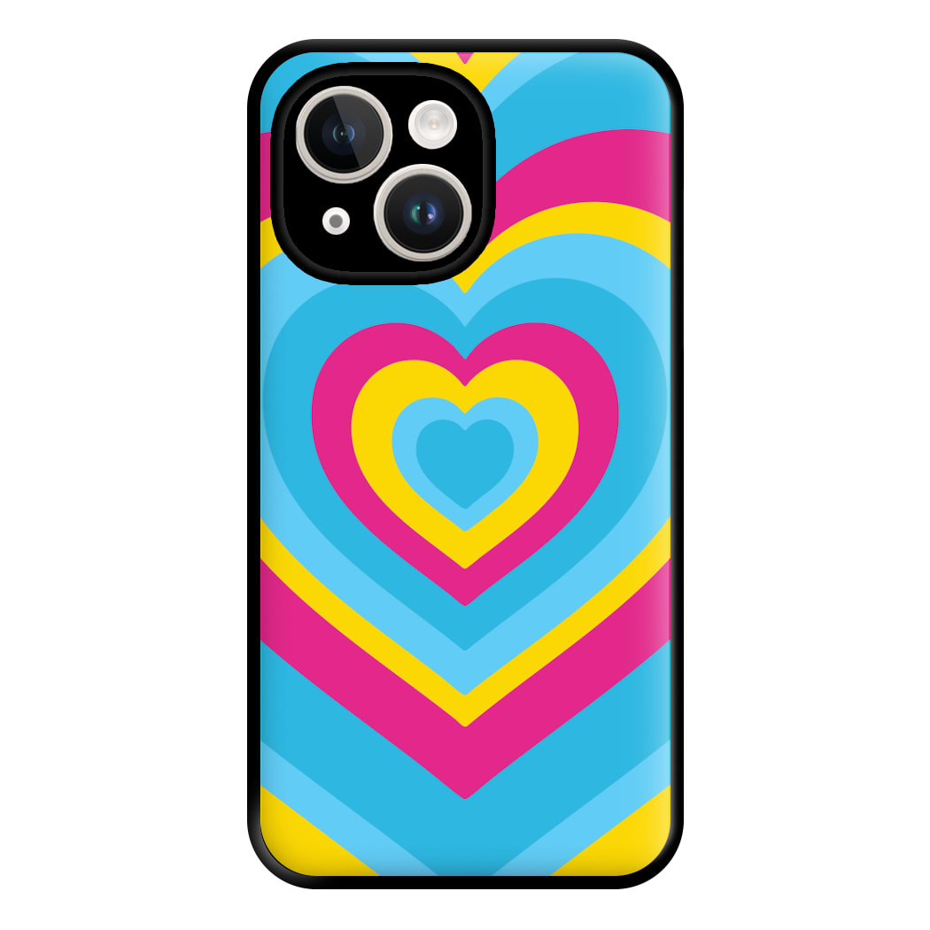 Pansexual Pride Heart Phone Case for iPhone 14 Plus