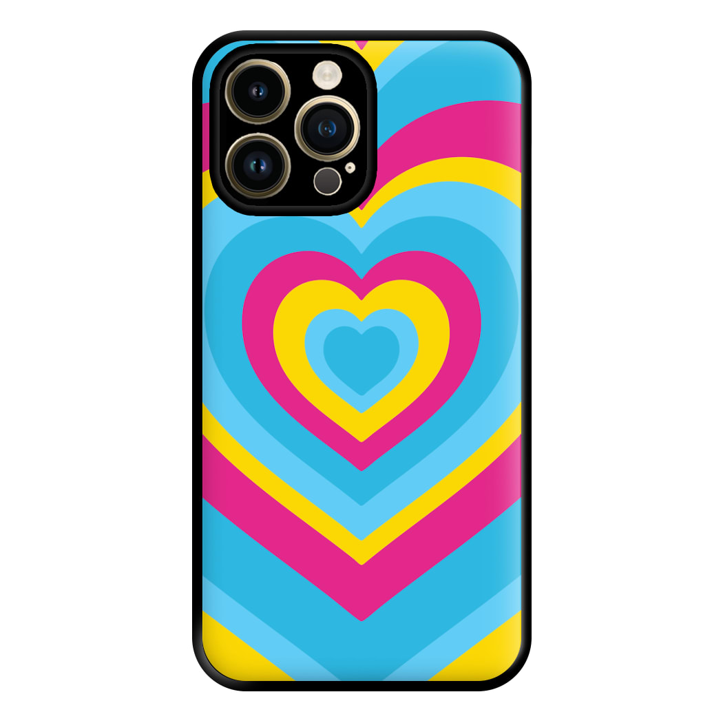 Pansexual Pride Heart Phone Case for iPhone 14 Pro Max