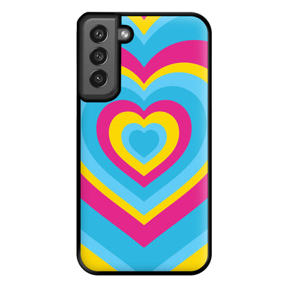 Pansexual Pride Heart Phone Case for Galaxy S21FE