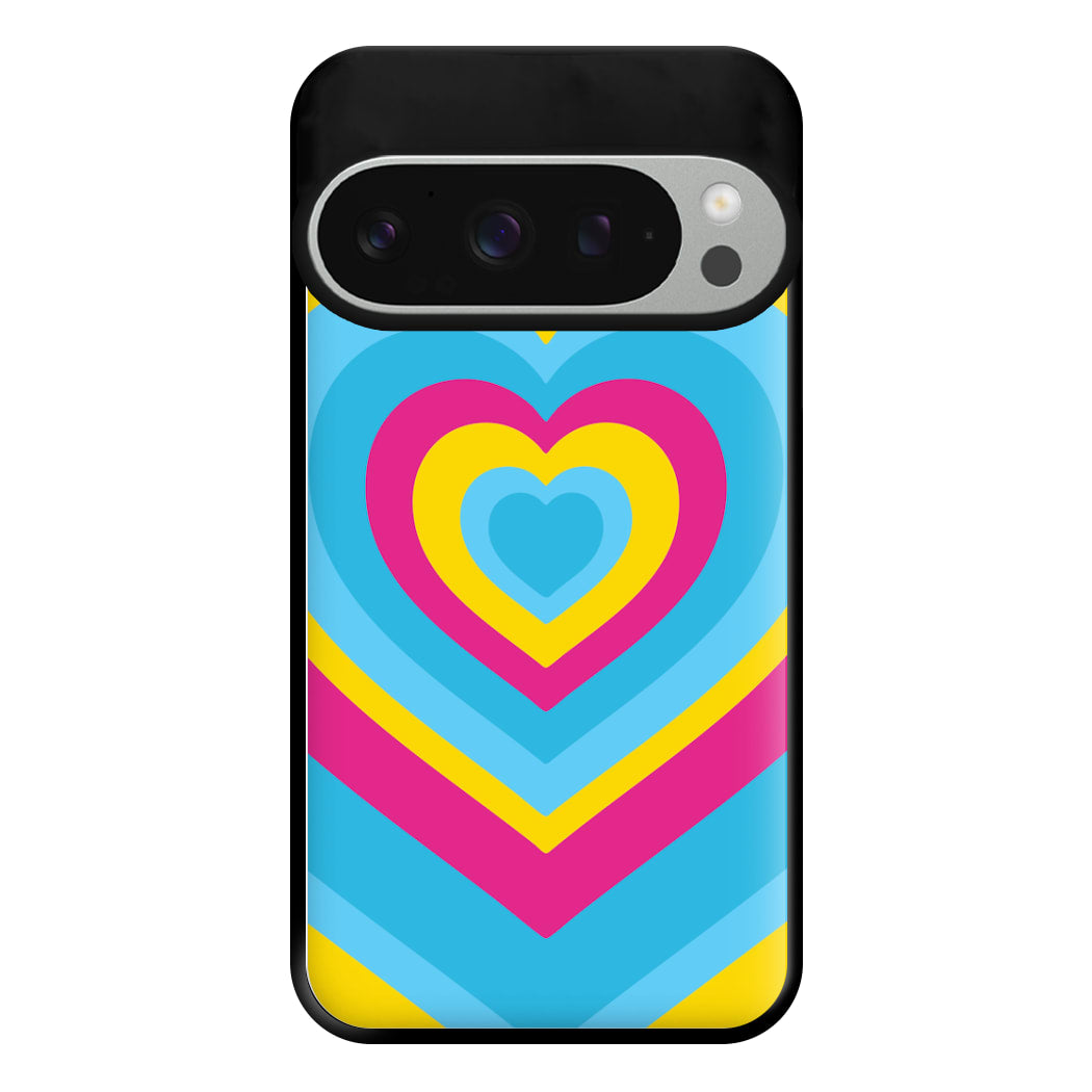 Pansexual Pride Heart Phone Case for Google Pixel 9 Pro XL