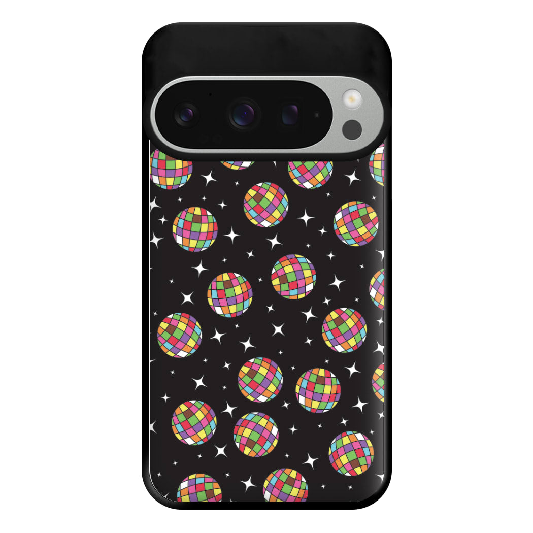 Rainbow Discoballs Phone Case for Google Pixel 9 Pro XL