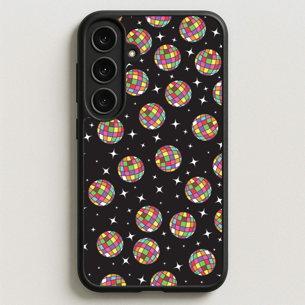 Rainbow Discoballs Phone Case for Galaxy S25FE