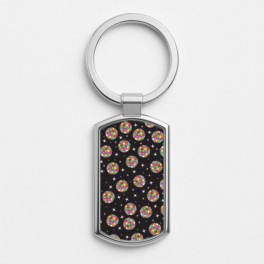 Rainbow Discoballs Luxury Keyring