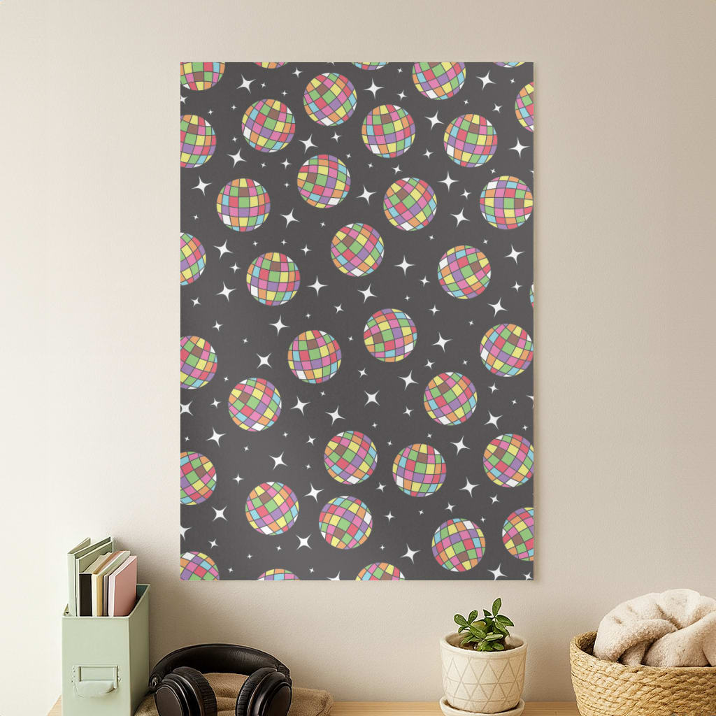 Rainbow Discoballs Poster