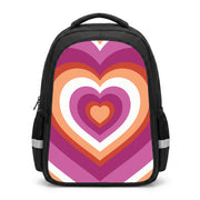Lesbian Pride Heart Backpack 1