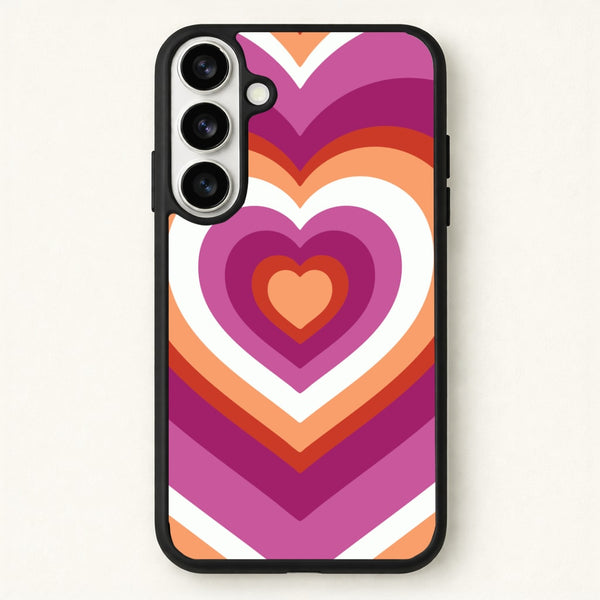 Lesbian Pride Heart Phone Case for Galaxy S26