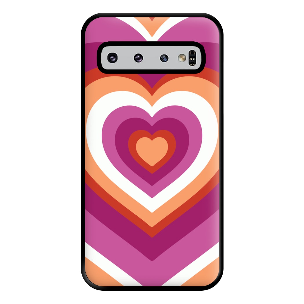 Lesbian Pride Heart Phone Case for Galaxy S10 Plus