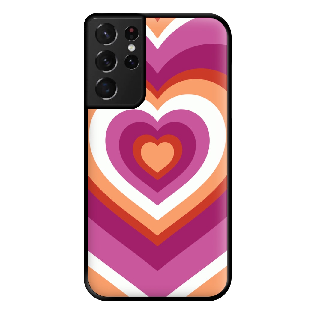 Lesbian Pride Heart Phone Case for Galaxy S21 Ultra