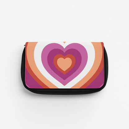 Lesbian Pride Heart Pencil Case
