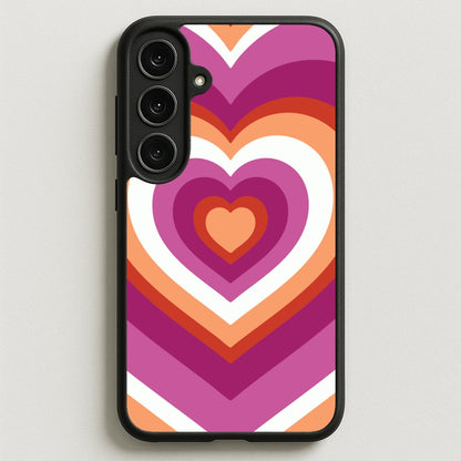 Lesbian Pride Heart Phone Case for Galaxy S25FE