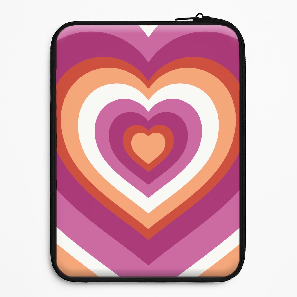 Lesbian Pride Heart Laptop Sleeve