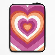 Lesbian Pride Heart Laptop Sleeve 1