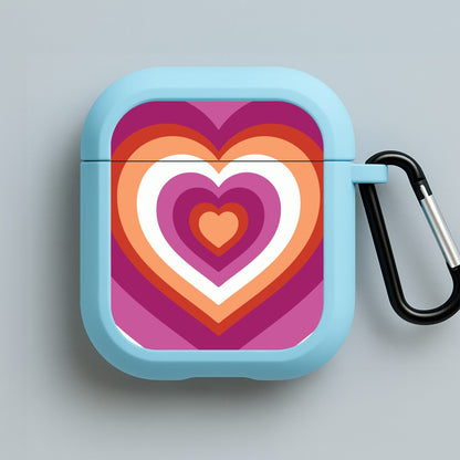 Lesbian Pride Heart Blue AirPods Case