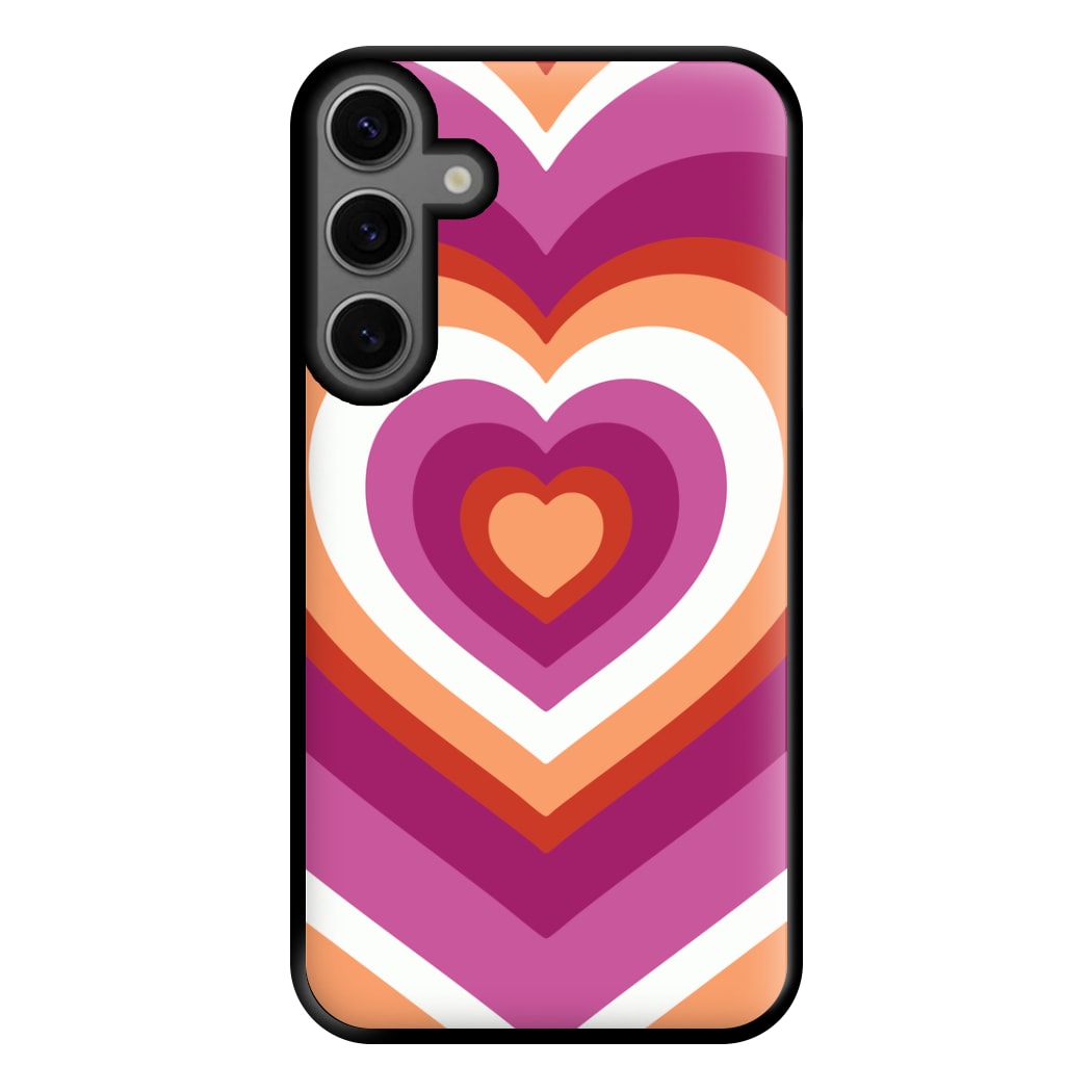 Lesbian Pride Heart Phone Case for Galaxy S23FE