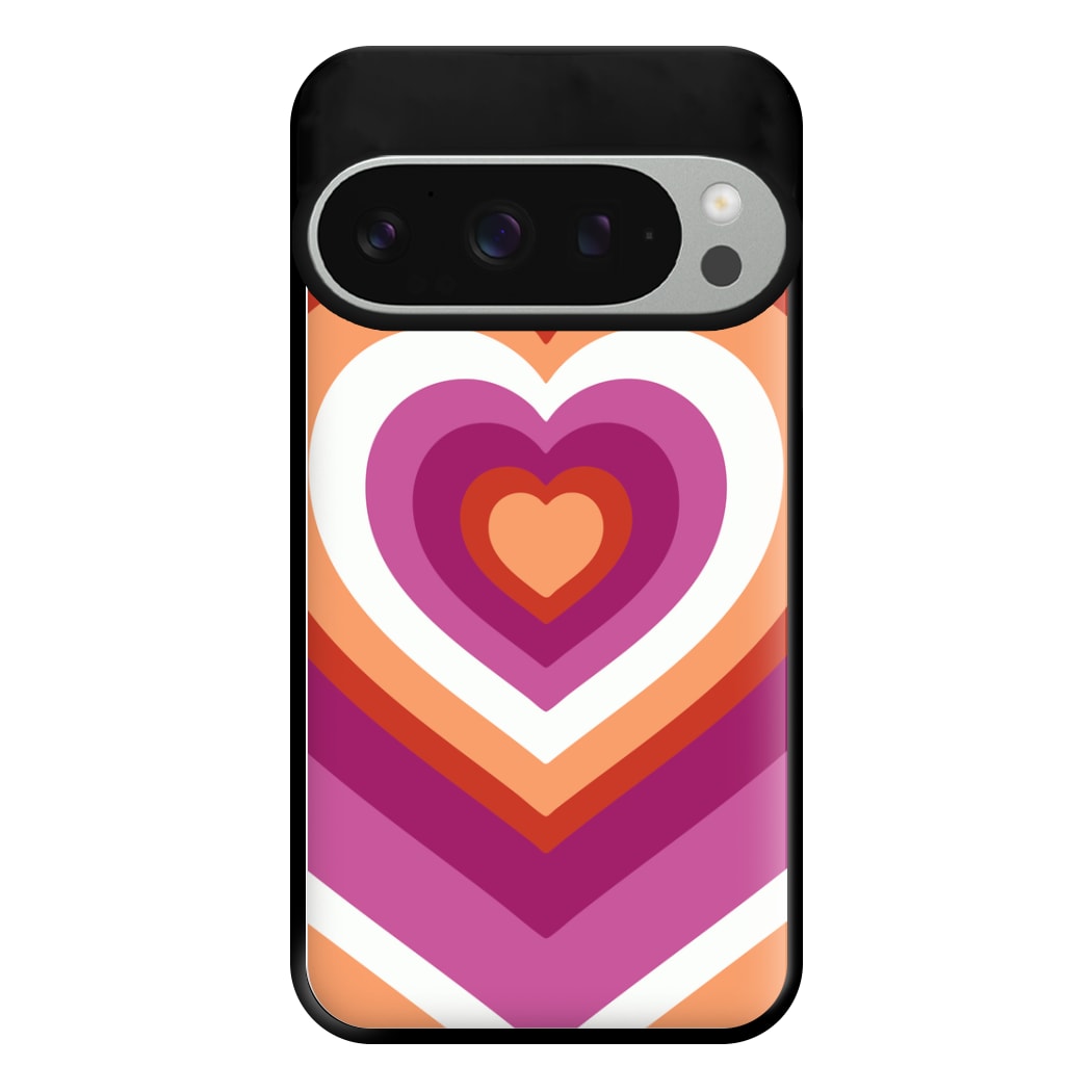 Lesbian Pride Heart Phone Case for Google Pixel 9 Pro XL