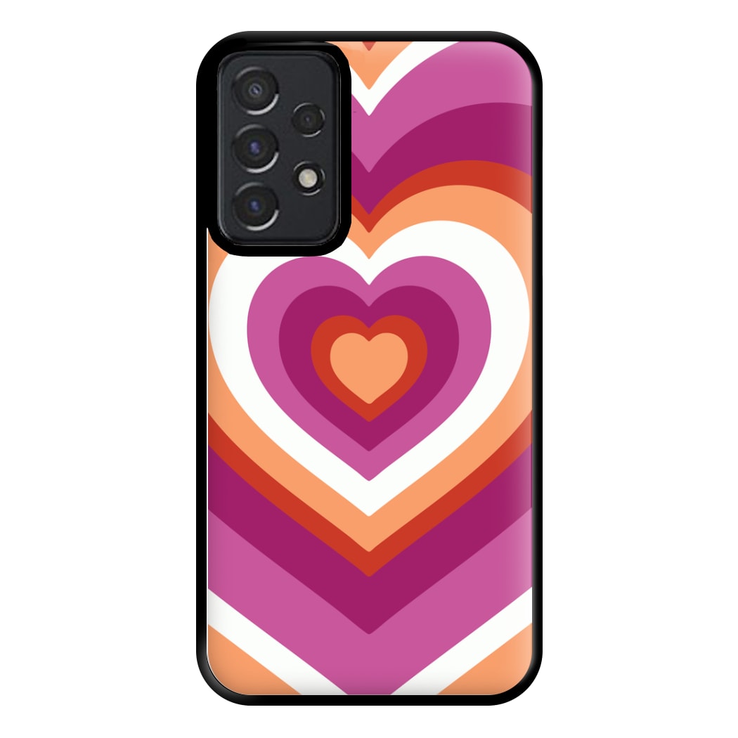 Lesbian Pride Heart Phone Case for Galaxy A52 / A52s