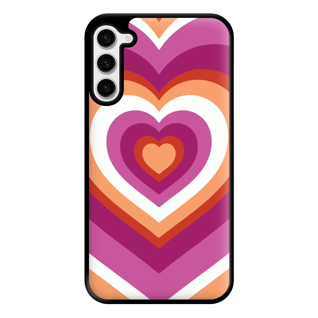 Lesbian Pride Heart Phone Case for Galaxy S23 Plus