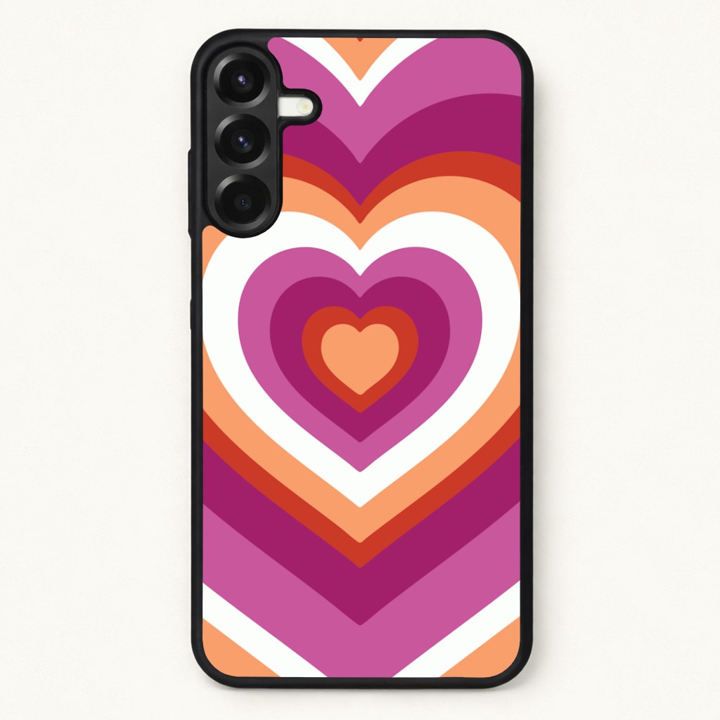 Lesbian Pride Heart Phone Case for Galaxy A17