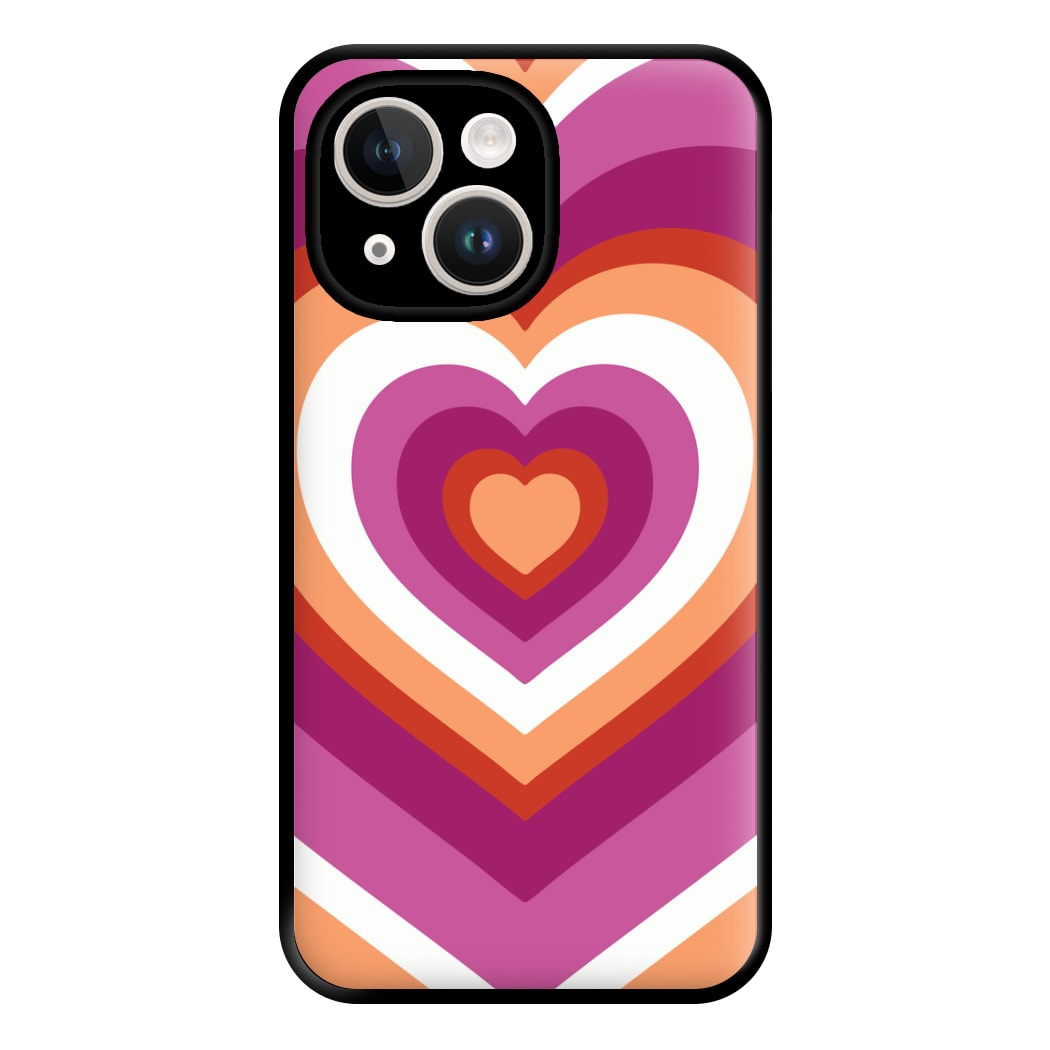 Lesbian Pride Heart Phone Case for iPhone 14 Plus