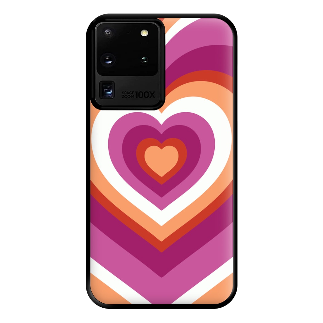 Lesbian Pride Heart Phone Case for Galaxy S20 Ultra