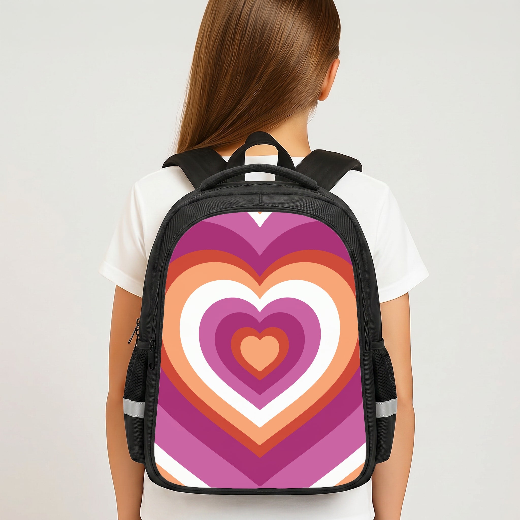 Lesbian Pride Heart Backpack