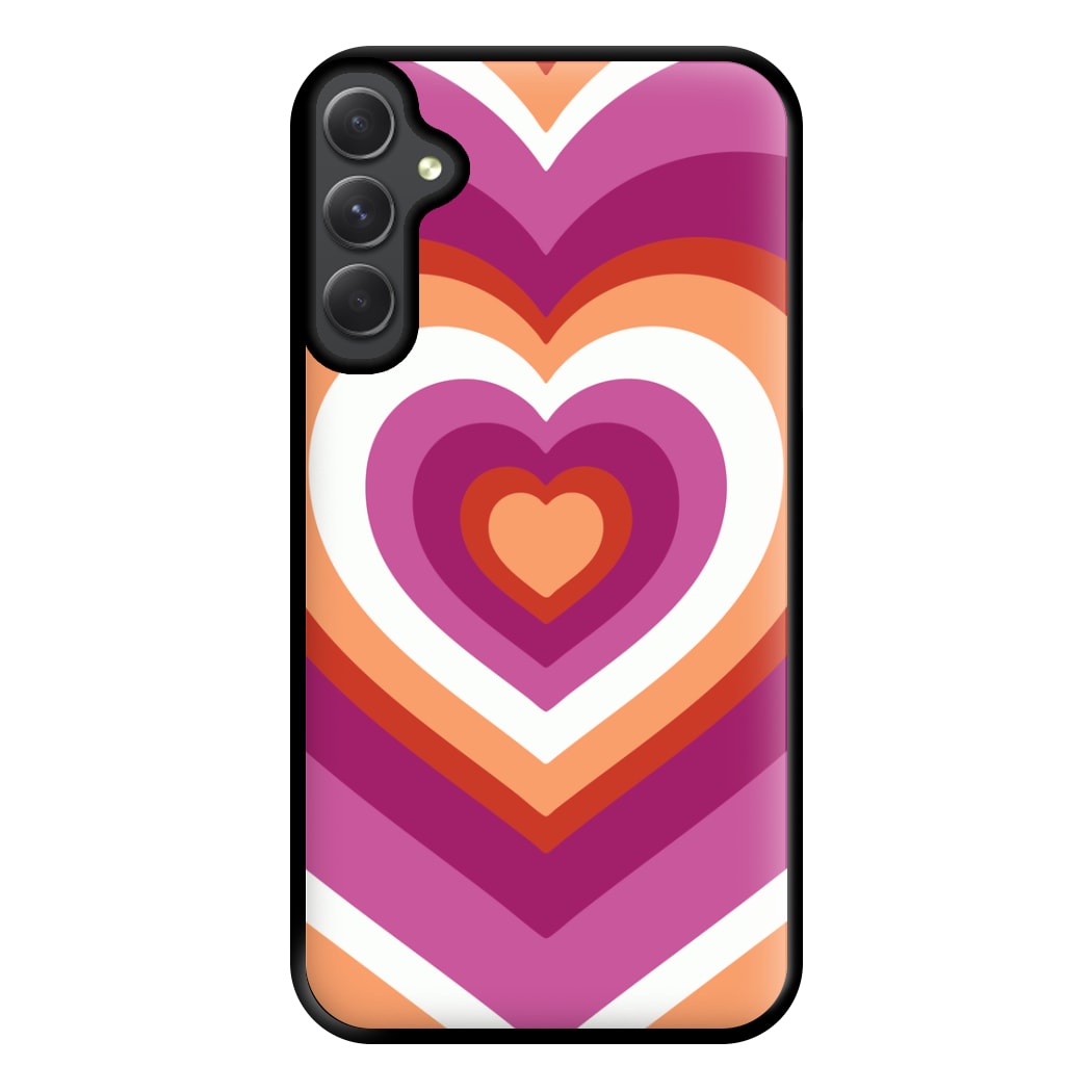 Lesbian Pride Heart Phone Case for Galaxy A54