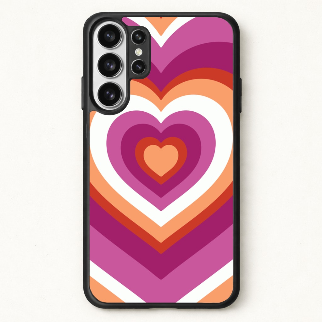 Lesbian Pride Heart Phone Case for Galaxy S26 Ultra