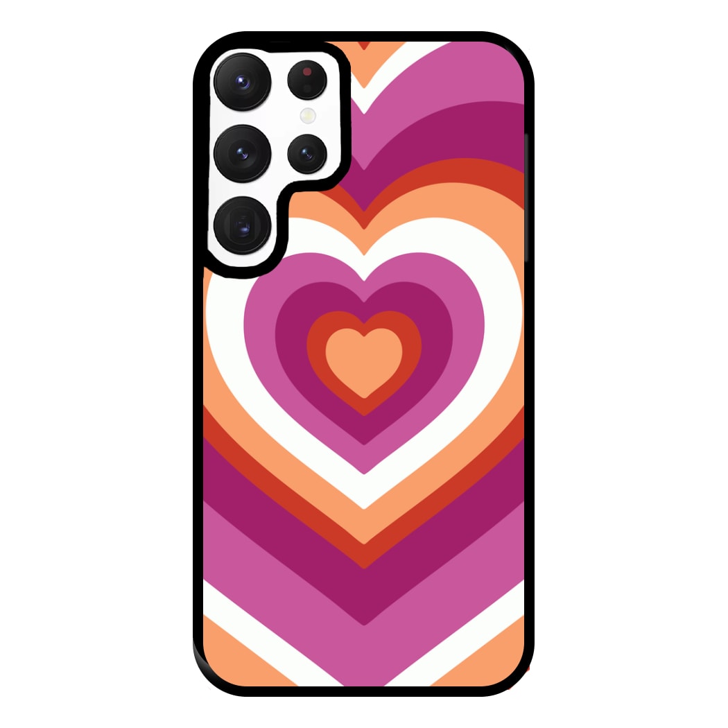 Lesbian Pride Heart Phone Case for Galaxy S22 Ultra