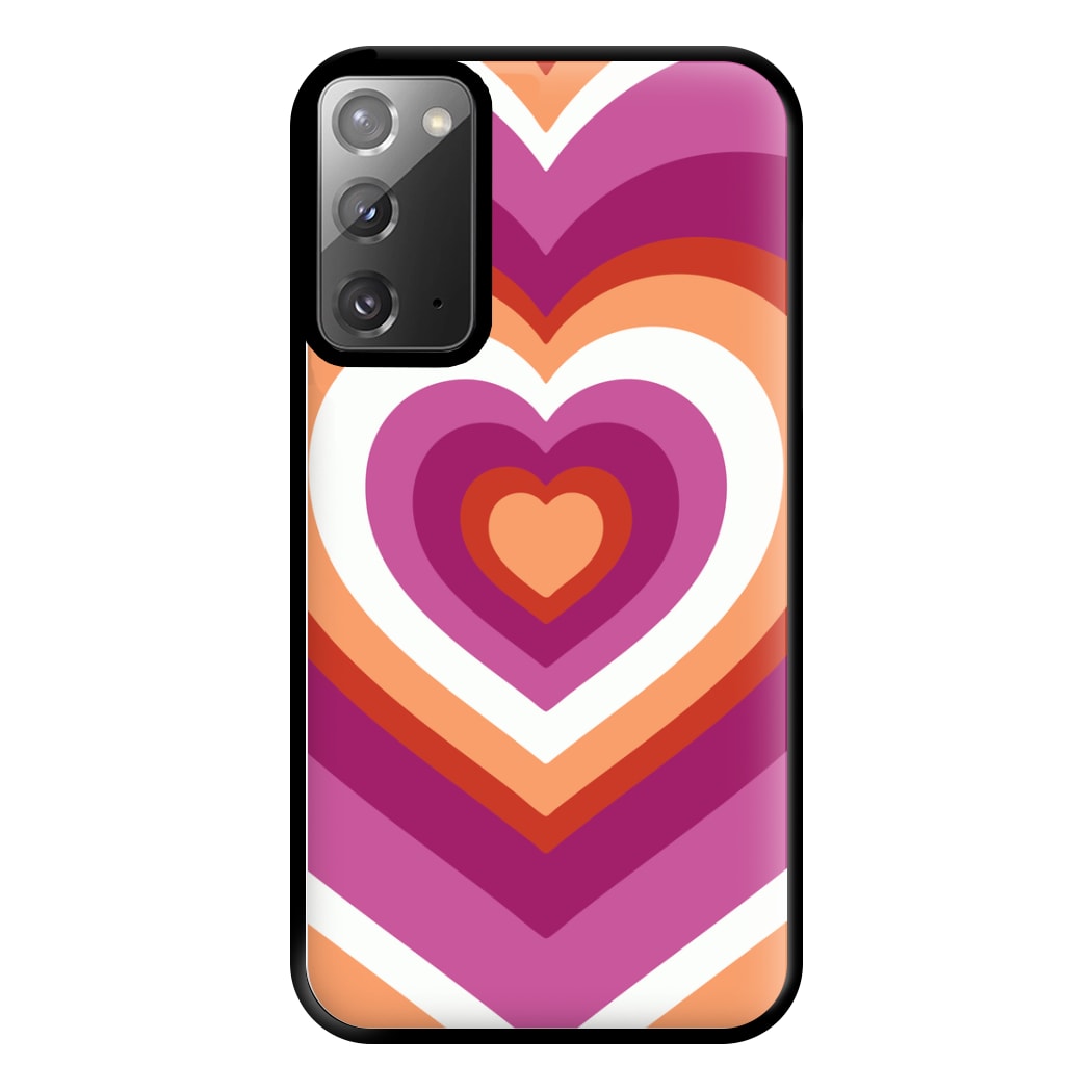 Lesbian Pride Heart Phone Case for Galaxy Note 20 Ultra