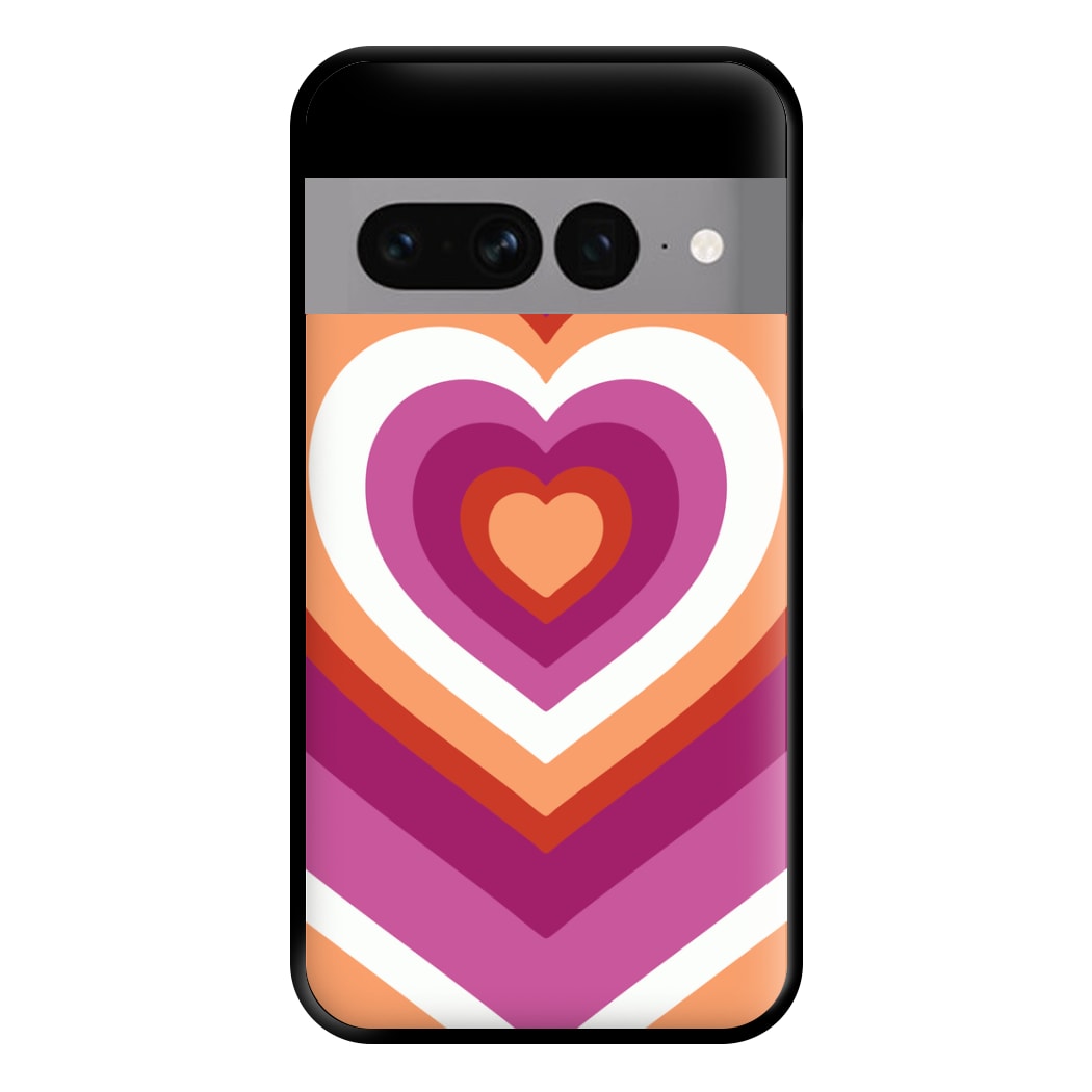 Lesbian Pride Heart Phone Case for Google Pixel 7 Pro