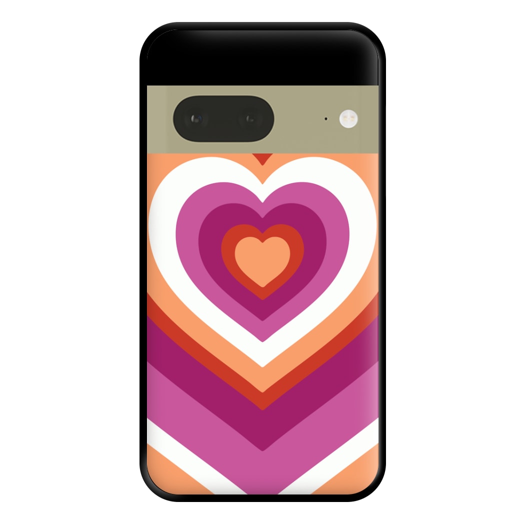 Lesbian Pride Heart Phone Case for Google Pixel 7a