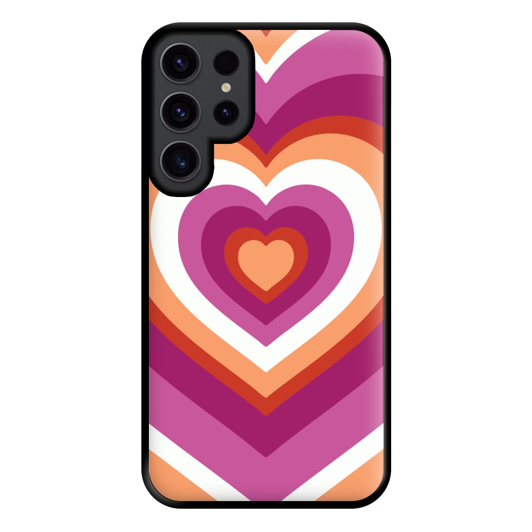 Lesbian Pride Heart Phone Case for Galaxy S23 Ultra