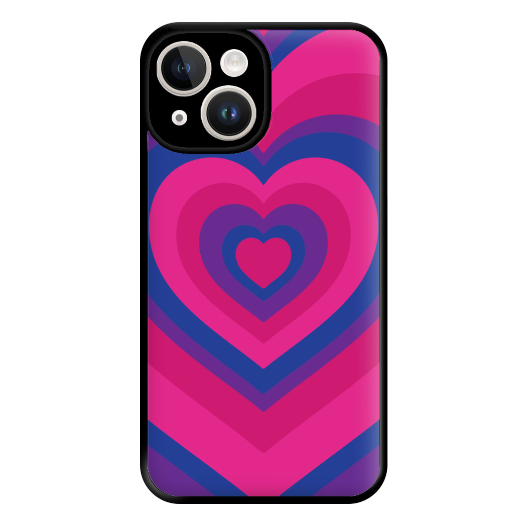 Bisexual Pride Heart Phone Case for iPhone 14