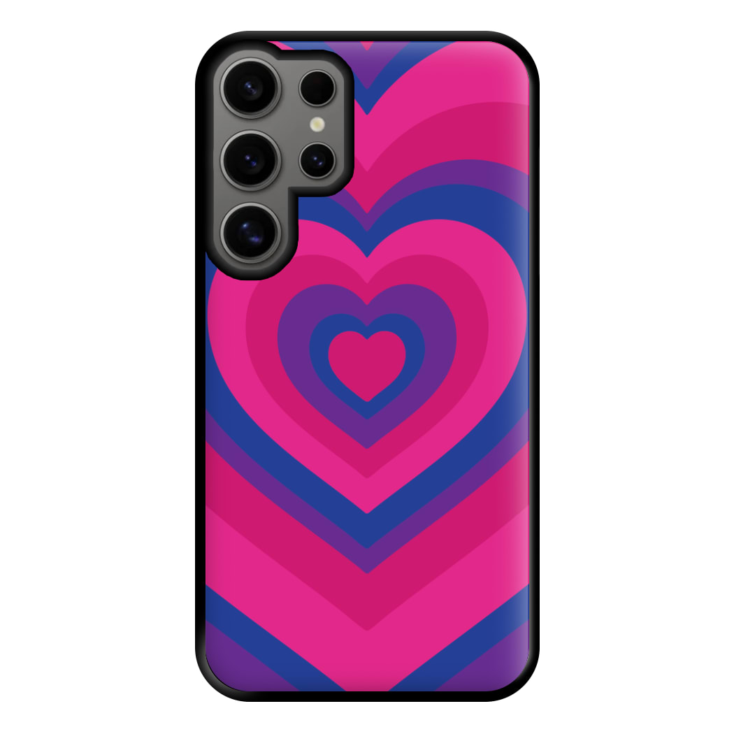 Bisexual Pride Heart Phone Case for Galaxy S24 Ultra