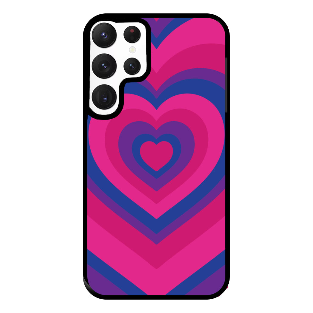 Bisexual Pride Heart Phone Case for Galaxy S22 Ultra