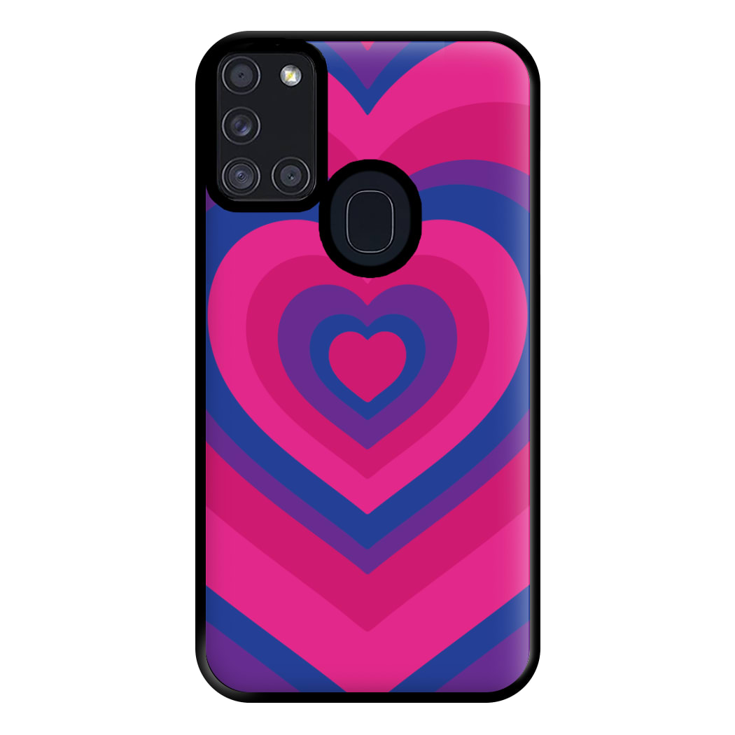 Bisexual Pride Heart Phone Case for Galaxy A21s