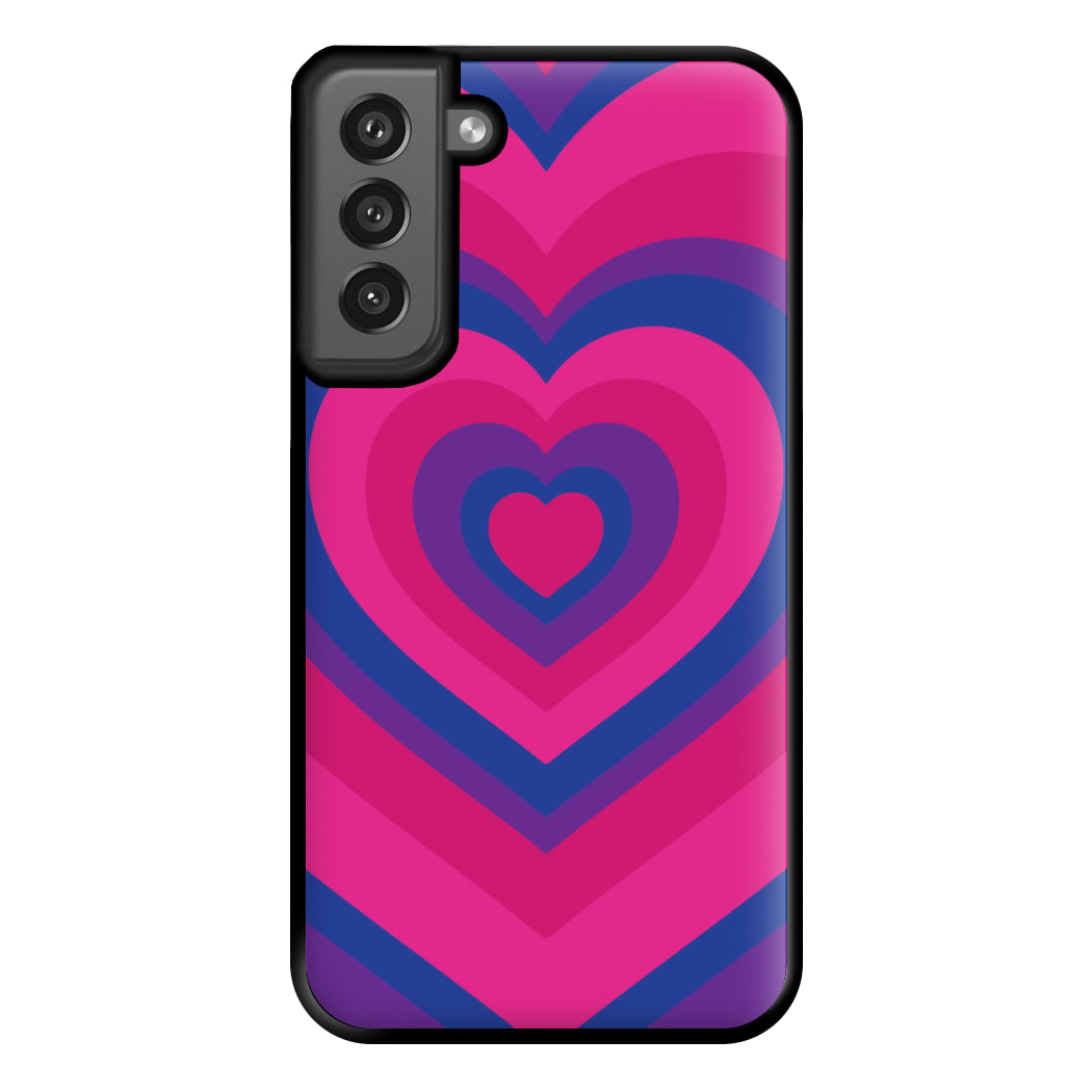 Bisexual Pride Heart Phone Case for Galaxy S21FE