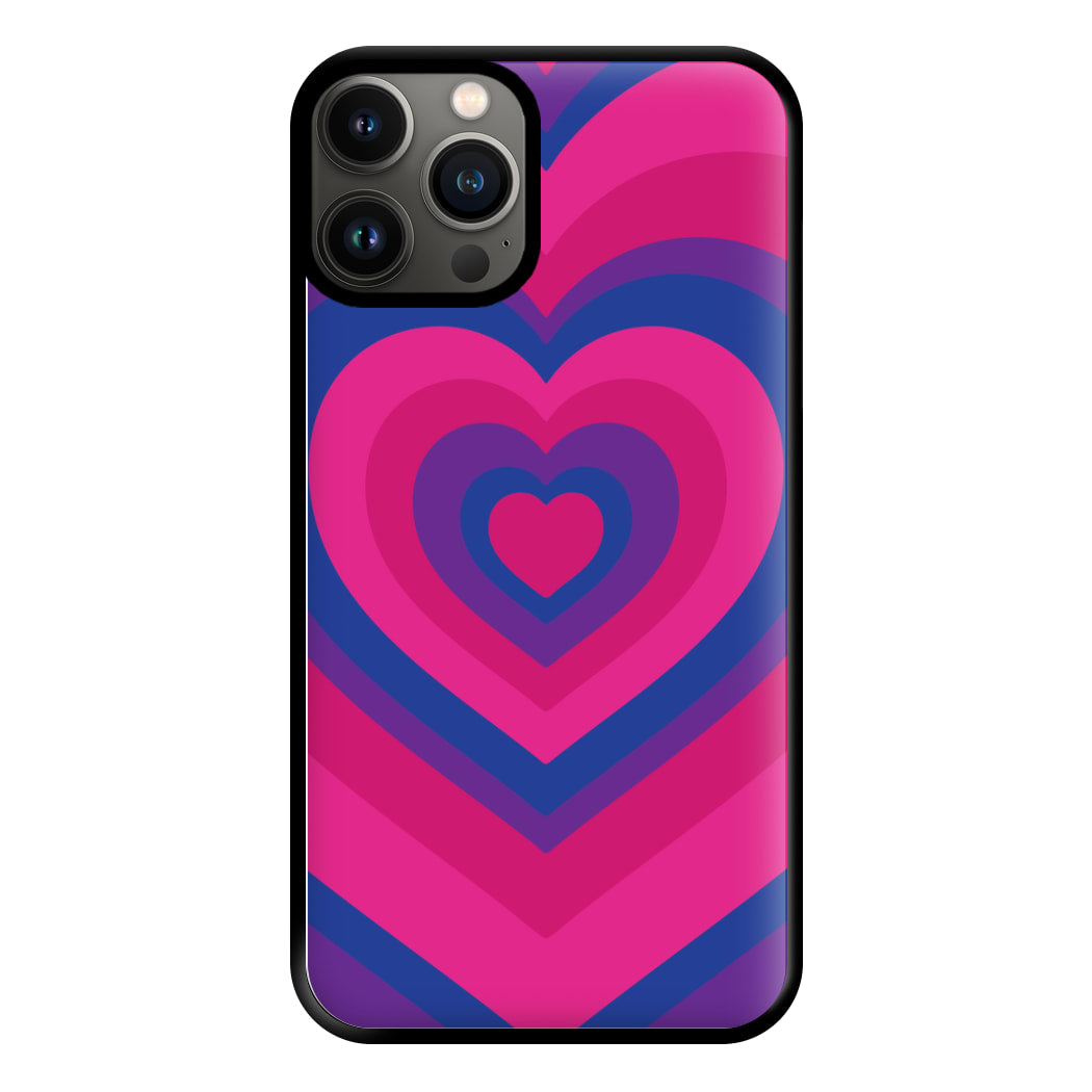 Bisexual Pride Heart Phone Case for iPhone 13 Pro Max