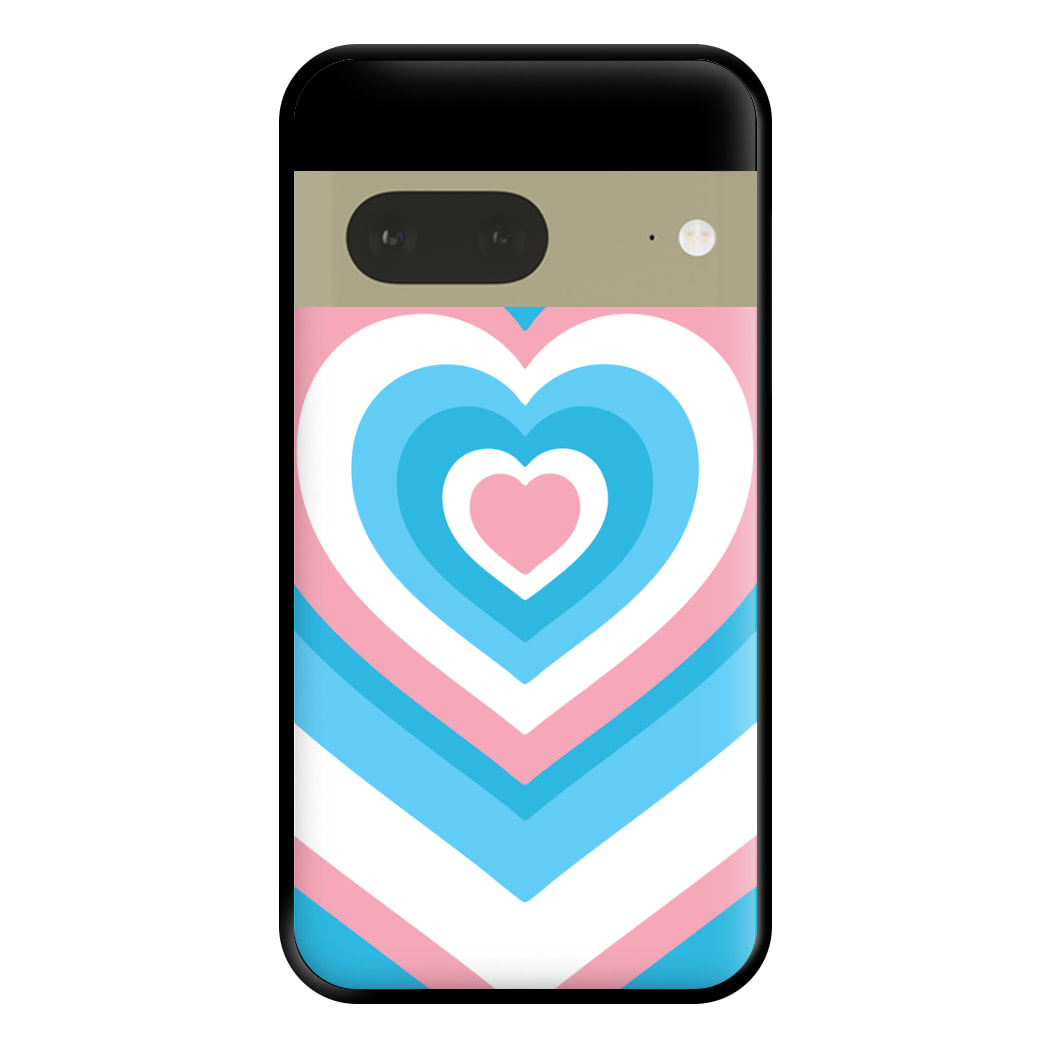 Trans Pride Heart Phone Case for Google Pixel 7a