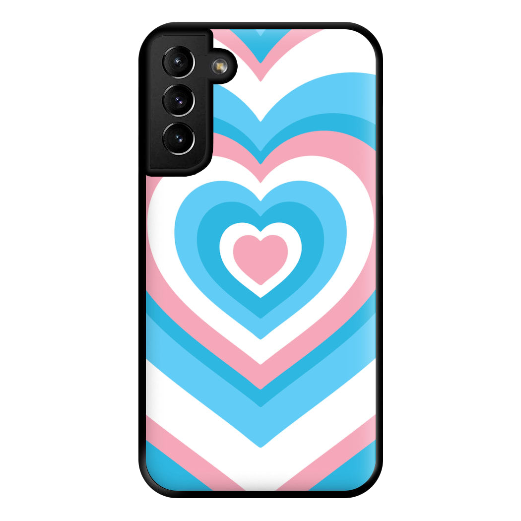 Trans Pride Heart Phone Case for Galaxy S21 Plus