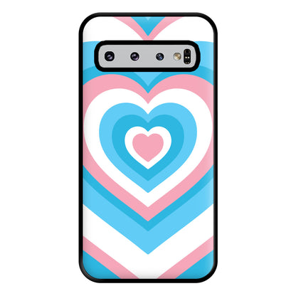 Trans Pride Heart Phone Case for Galaxy S10 Plus