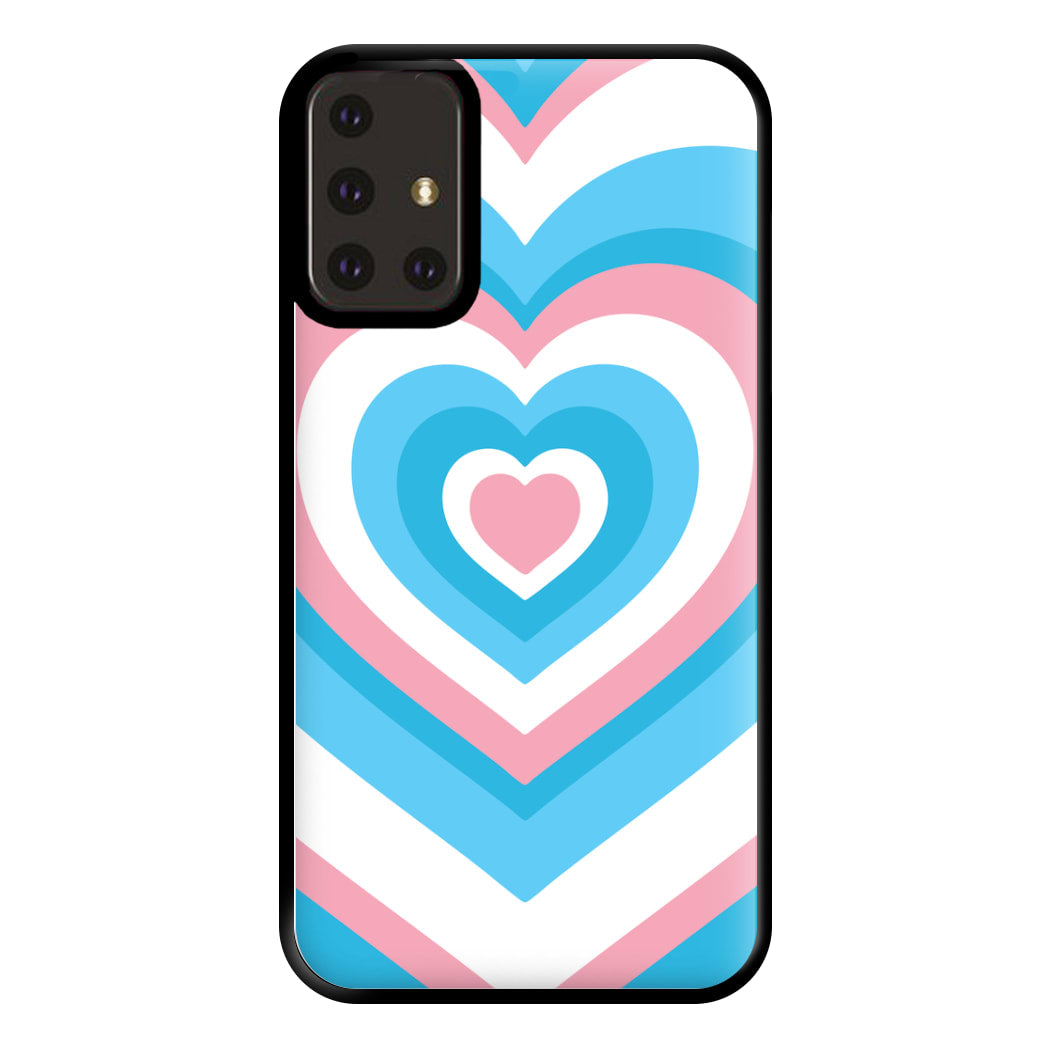 Trans Pride Heart Phone Case for Galaxy A71