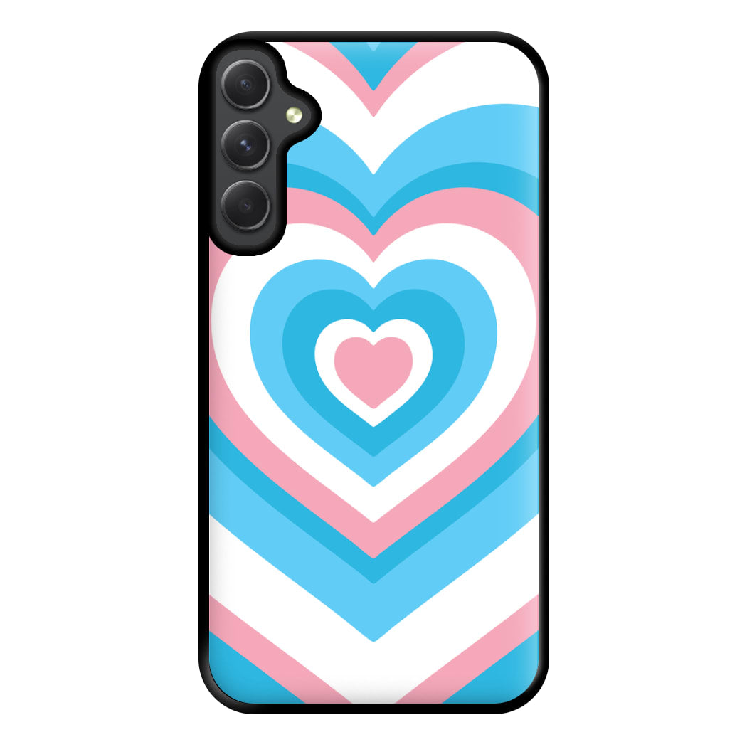 Trans Pride Heart Phone Case for Galaxy A54