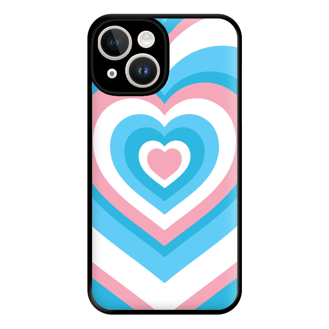 Trans Pride Heart Phone Case for iPhone 14