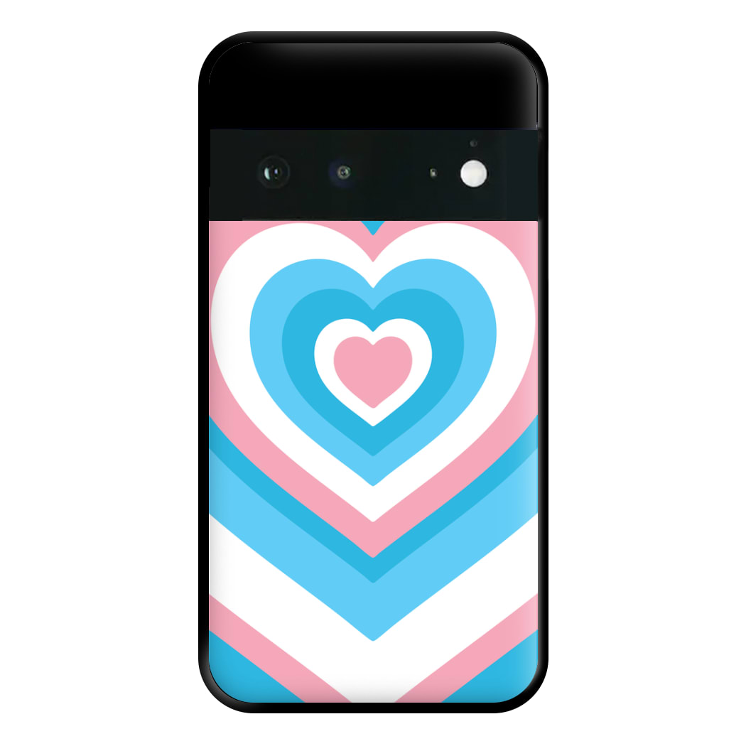 Trans Pride Heart Phone Case for Google Pixel 6a