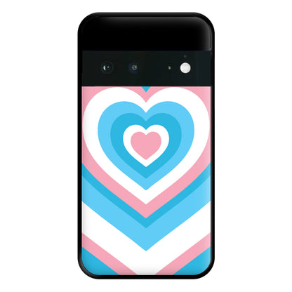 Trans Pride Heart Phone Case for Google Pixel 6a