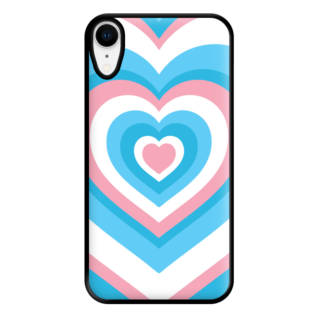 Trans Pride Heart Phone Case for iPhone XR