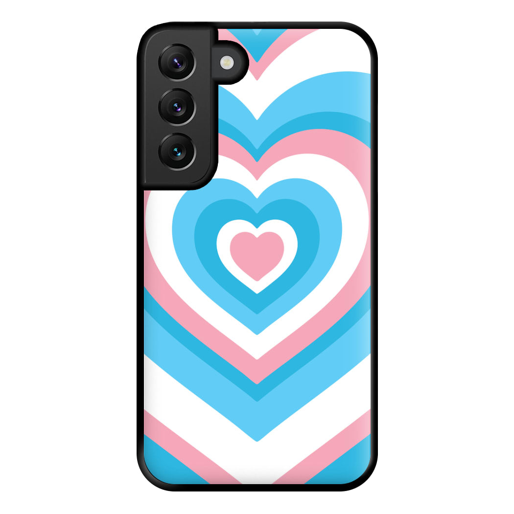 Trans Pride Heart Phone Case for Galaxy S22 Plus