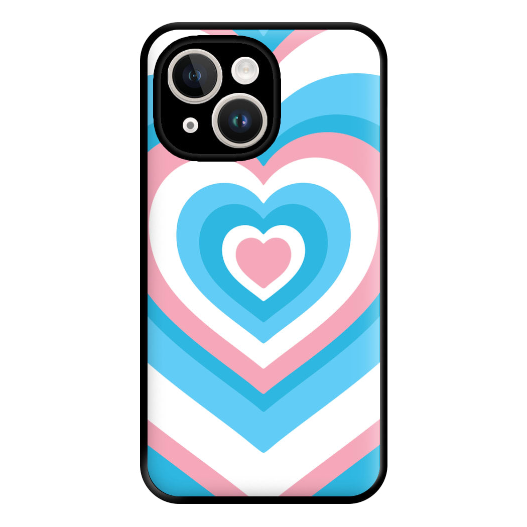 Trans Pride Heart Phone Case for iPhone 14 Plus